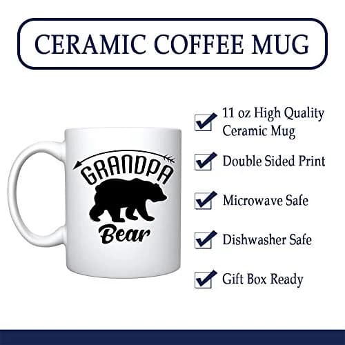 Veracco Grandpa Bear Ceramic Coffee Mug 11oz | Funny Fathers Day Gift for Men thumbnail 3