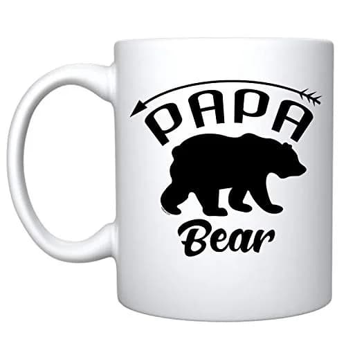 Veracco Papa Bear Ceramic Coffee Mug 11oz | Funny Bear Father's Day Gift thumbnail 1