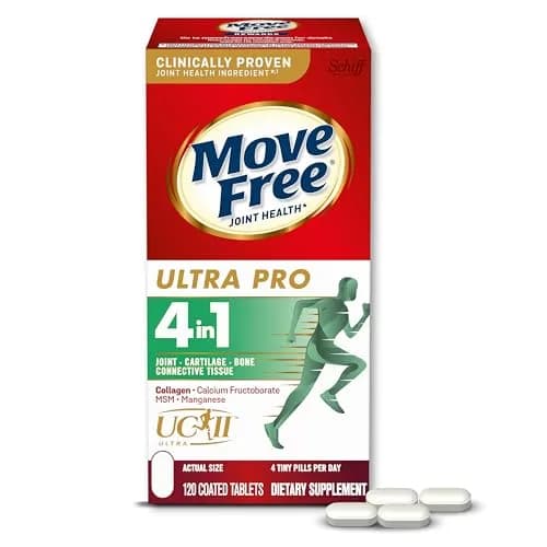 Move Free Ultra Pro 4in1 Joint Support Supplement Tablets- 120ct | Supports Cartilage & Bones thumbnail 1