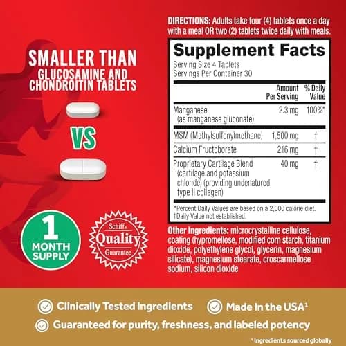 Move Free Ultra Pro 4in1 Joint Support Supplement Tablets- 120ct | Supports Cartilage & Bones thumbnail 4