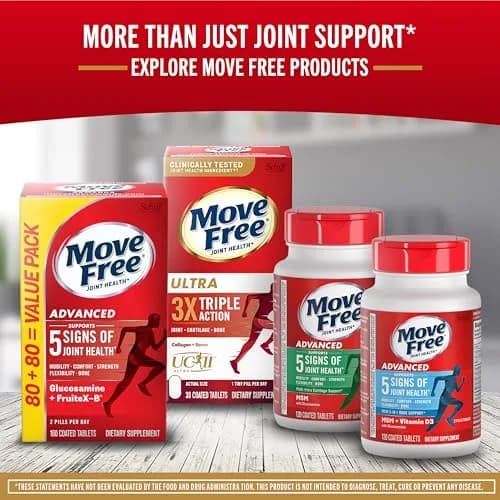 Move Free Ultra Pro 4in1 Joint Support Supplement Tablets- 120ct | Supports Cartilage & Bones thumbnail 6