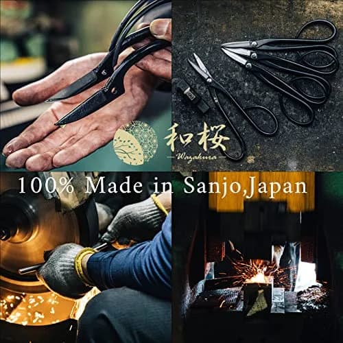 Wazakura Twig Bonsai Scissors 210mm (8.26 in) | Handforged Japanese Garden Tools thumbnail 2