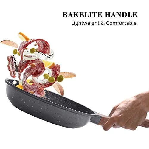 SENSARTE 10 Inch (25 cm) Nonstick Frying Pan Skillet | Swiss Granite Coating, PFOA Free, Induction Compatible thumbnail 5