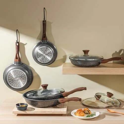 SENSARTE 10 Inch (25 cm) Nonstick Frying Pan Skillet | Swiss Granite Coating, PFOA Free, Induction Compatible thumbnail 9