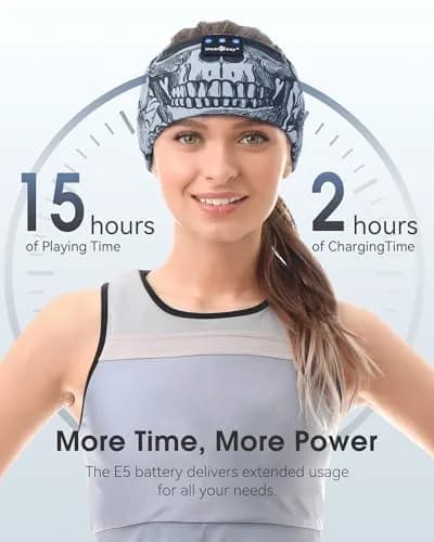 MUSICOZY Sleep Headphones Bluetooth Headband 32mm Dynamic Driver | Soft & Breathable for Side Sleepers thumbnail 4