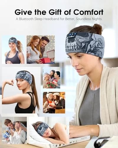 MUSICOZY Sleep Headphones Bluetooth Headband 32mm Dynamic Driver | Soft & Breathable for Side Sleepers thumbnail 6
