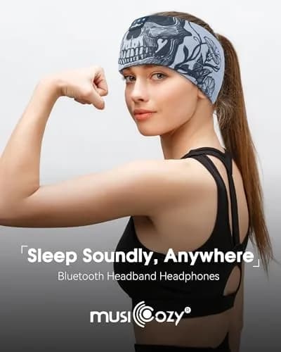 MUSICOZY Sleep Headphones Bluetooth Headband 32mm Dynamic Driver | Soft & Breathable for Side Sleepers thumbnail 3