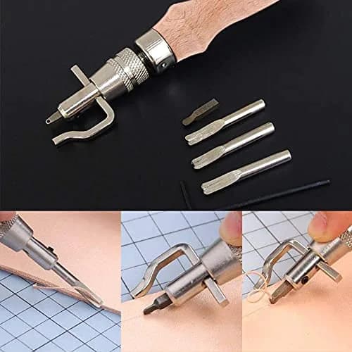 Jmuiiu 7 in 1 Adjustable Stitching Groover Tool with Wooden Handle | Natural Color thumbnail 6