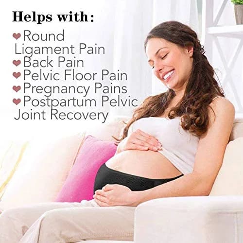 AIWITHPM Maternity Support Belt for Pregnancy | 122g (4.3oz) Black thumbnail 2