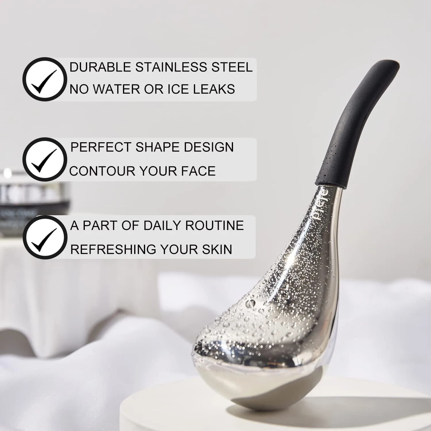 pfefe Ice Globes for Face and Eyes, Cryo Sticks Facial Skin Care Tools with Storage Case | Stainless Steel, 2 Count - view 2