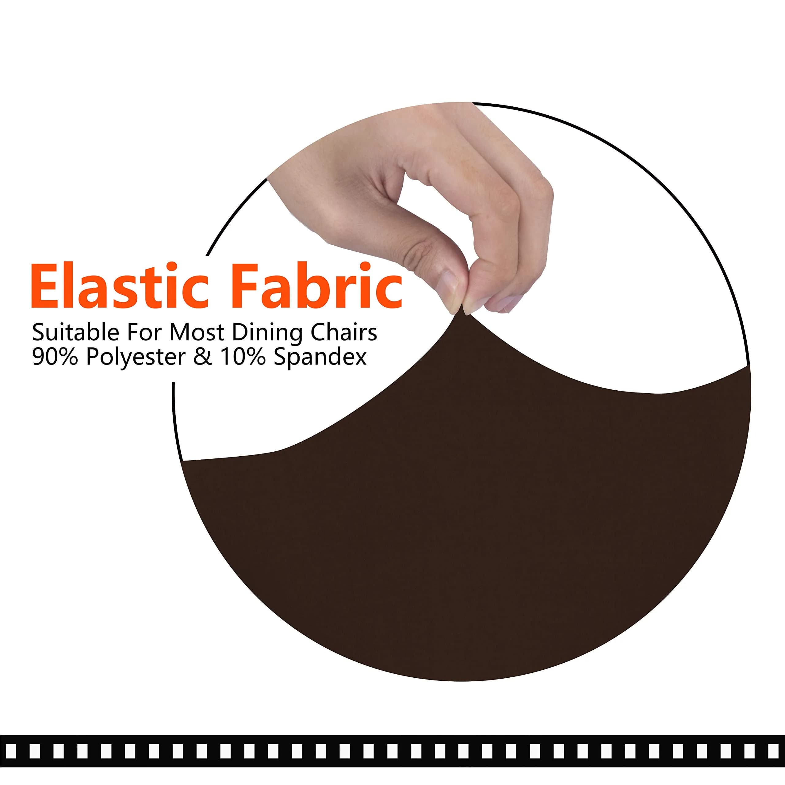 SARAFLORA Brown Large Office Chair Cover - Stretchable, Removable & Washable Protector (1 Piece) - view 3