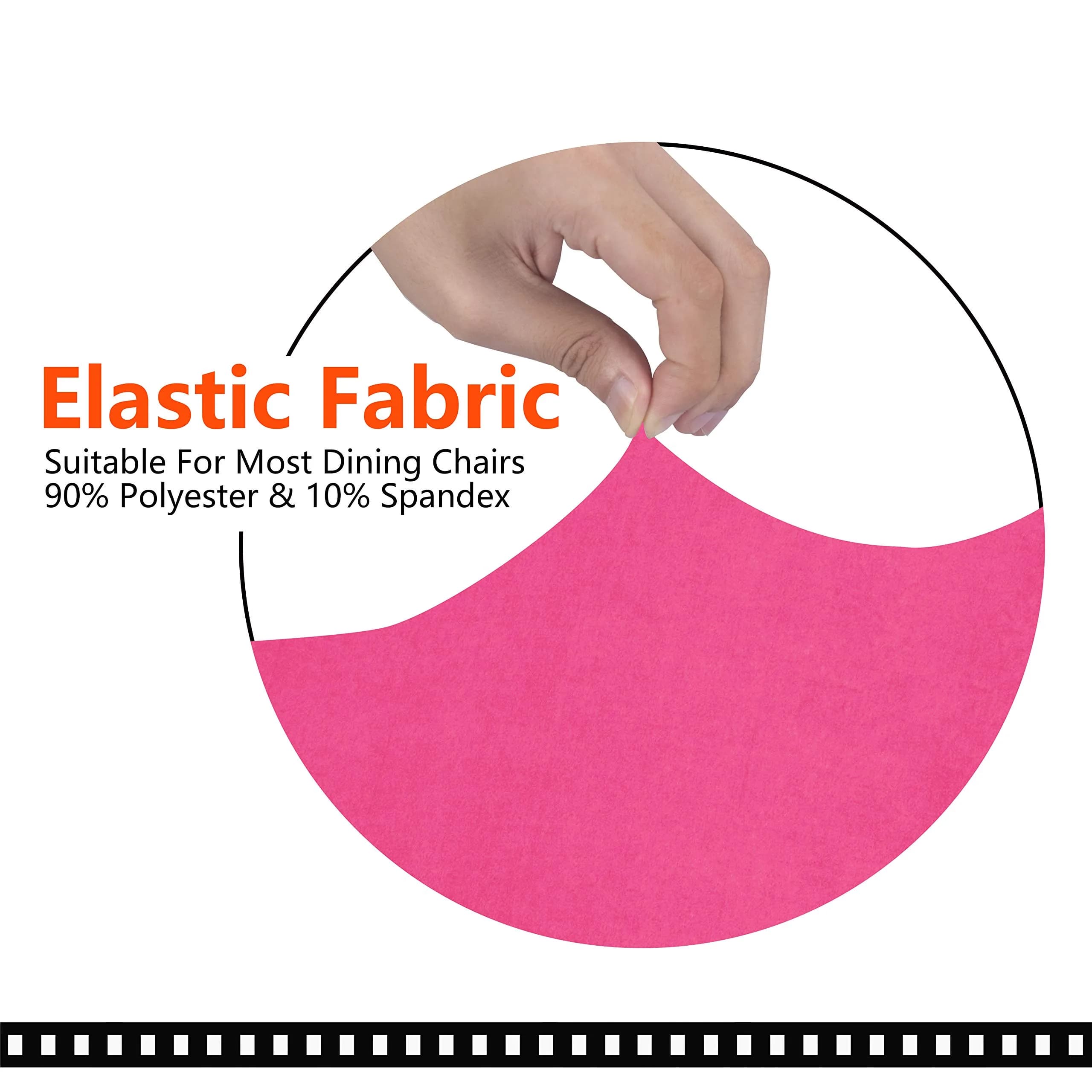 SARAFLORA Dark Pink Large Office Chair Cover - 1 Piece Stretch Fit Removable Washable Protector - view 2