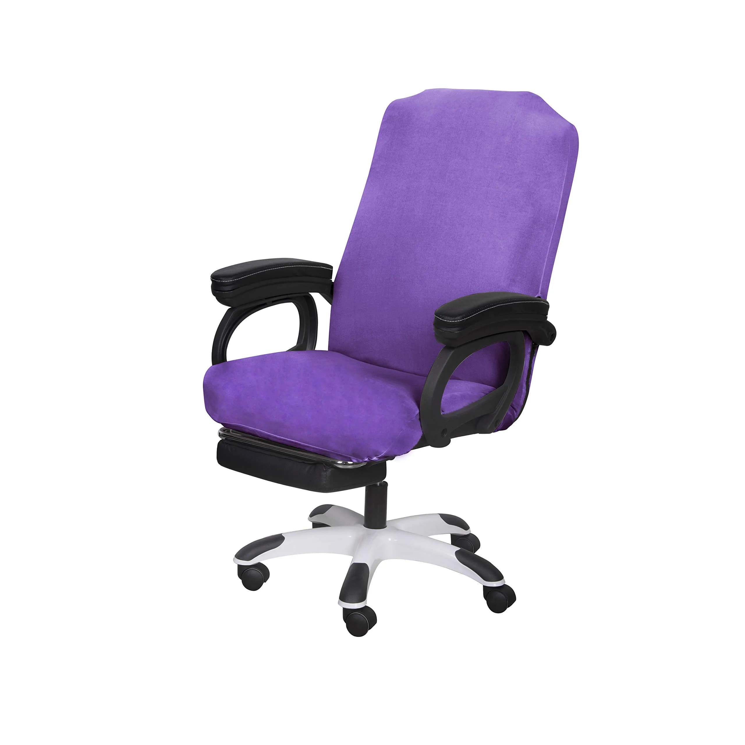 SARAFLORA Light Purple Large Office Chair Cover - Stretch Fit, Removable, Washable Protector (1 Piece) - main product image