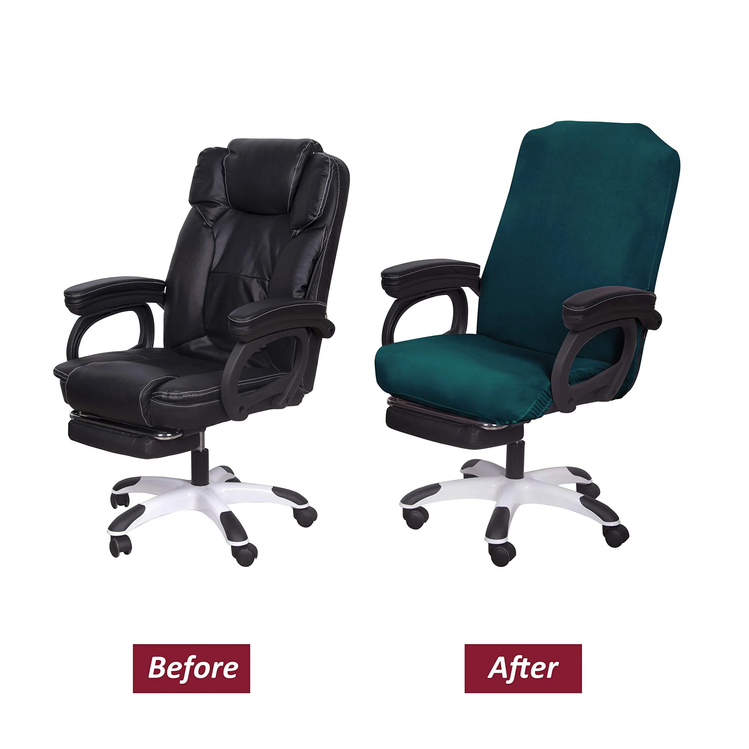 SARAFLORA Sapphire Large Office Chair Cover | Stretch Fit, Removable, Washable Protector (1 Piece) - view 4
