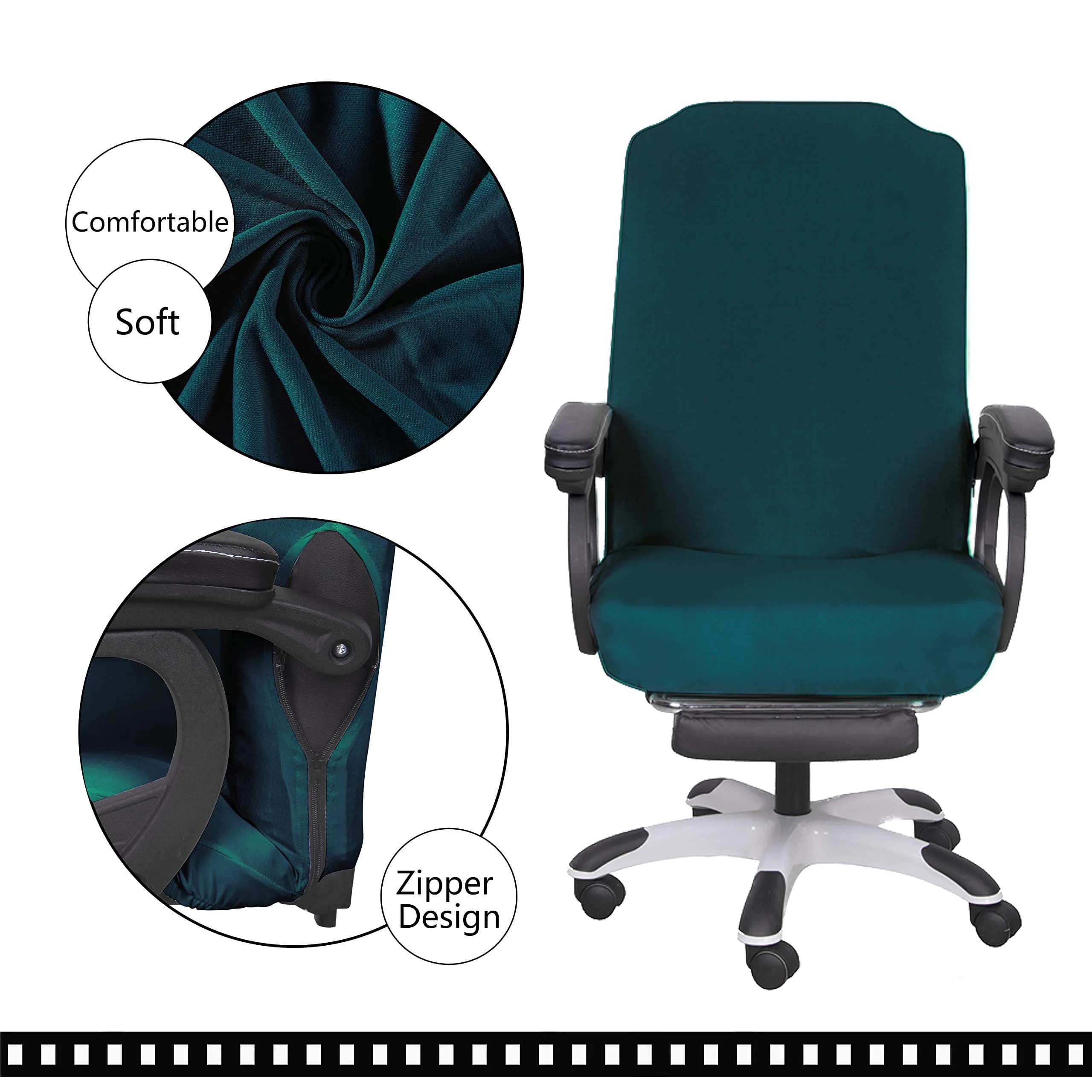 SARAFLORA Sapphire Large Office Chair Cover | Stretch Fit, Removable, Washable Protector (1 Piece) - view 3