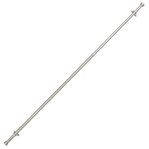 Mayrhyme 1-Inch Diameter Curtain Rod Set 2.54cm (1") | Satin Nickel, 122-218cm (48-86") Adjustable thumbnail 4
