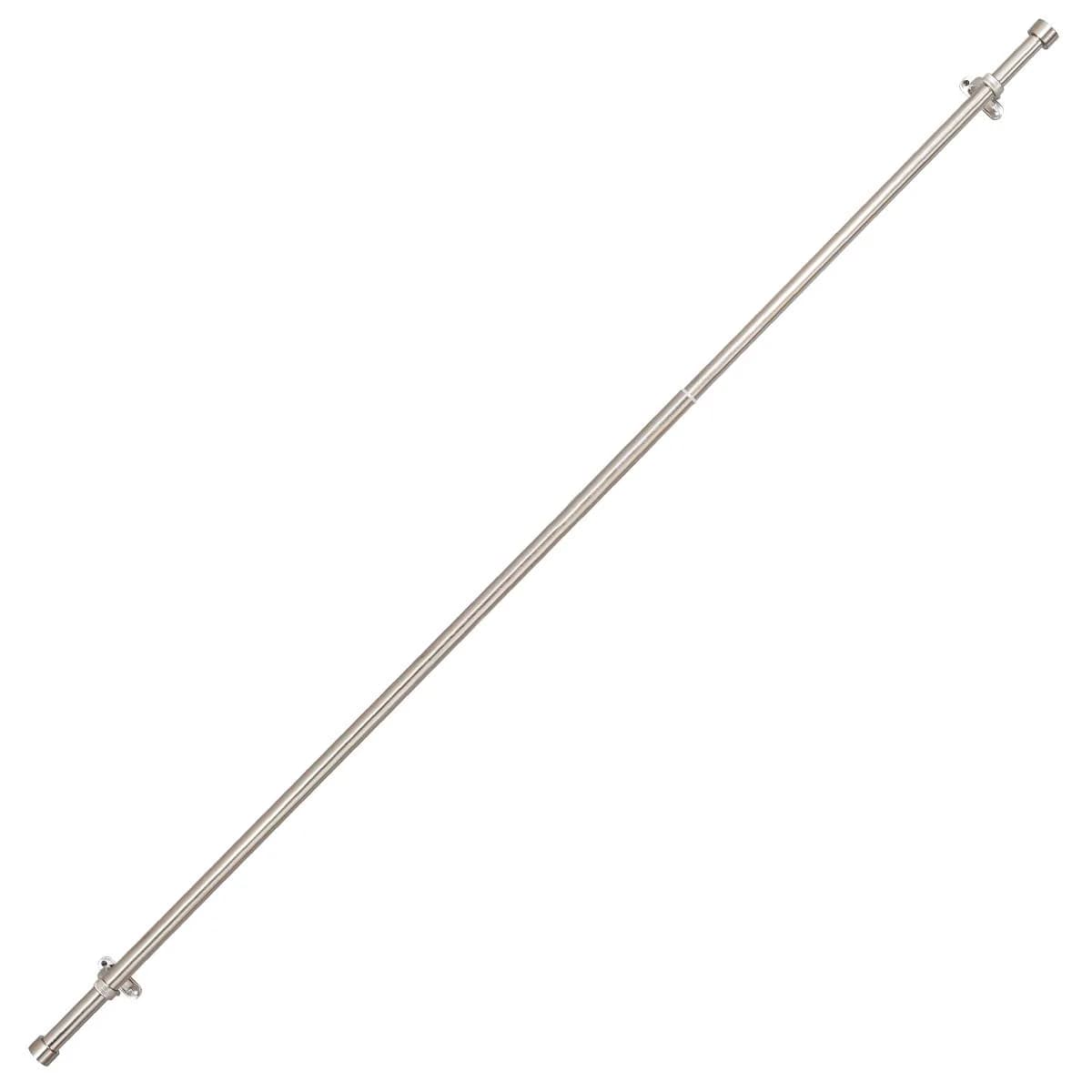 Mayrhyme 1-Inch Diameter Curtain Rod Set 2.54cm (1") | Satin Nickel, 122-218cm (48-86") Adjustable - view 4