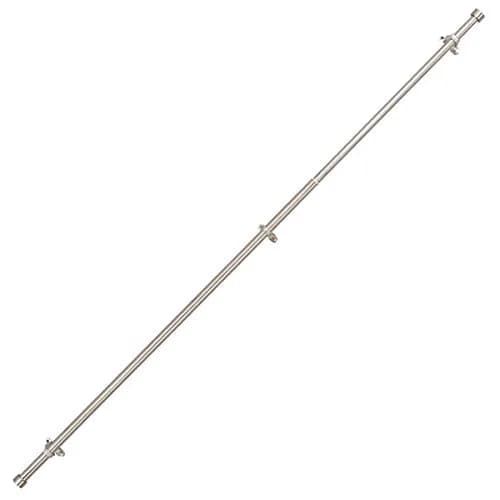 Mayrhyme 1-Inch Diameter Curtain Rod Set Satin Nickel 72-144" | Adjustable Heavy-Duty Rod with Aluminum Brackets thumbnail 4