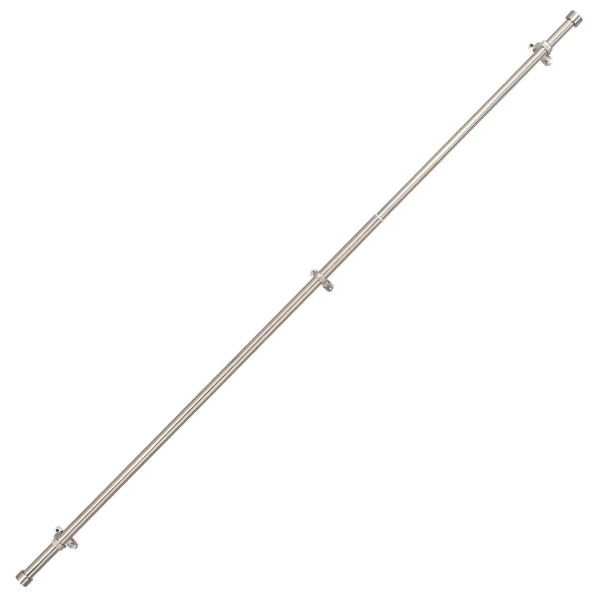 Mayrhyme 1-Inch Diameter Curtain Rod Set Satin Nickel 72-144" | Adjustable Heavy-Duty Rod with Aluminum Brackets - view 4