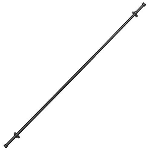 Mayrhyme 1-Inch Diameter Curtain Rod Set Matte Black 28-48" | Heavy-Duty Aluminum Brackets & Finials for Windows thumbnail 4