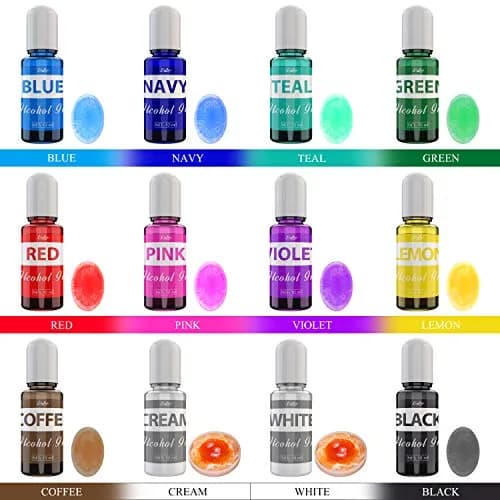 Limino Alcohol Ink Set 12 Colors 10ml Each | Vibrant Alcohol-Based Ink for Resin Art & Painting thumbnail 2