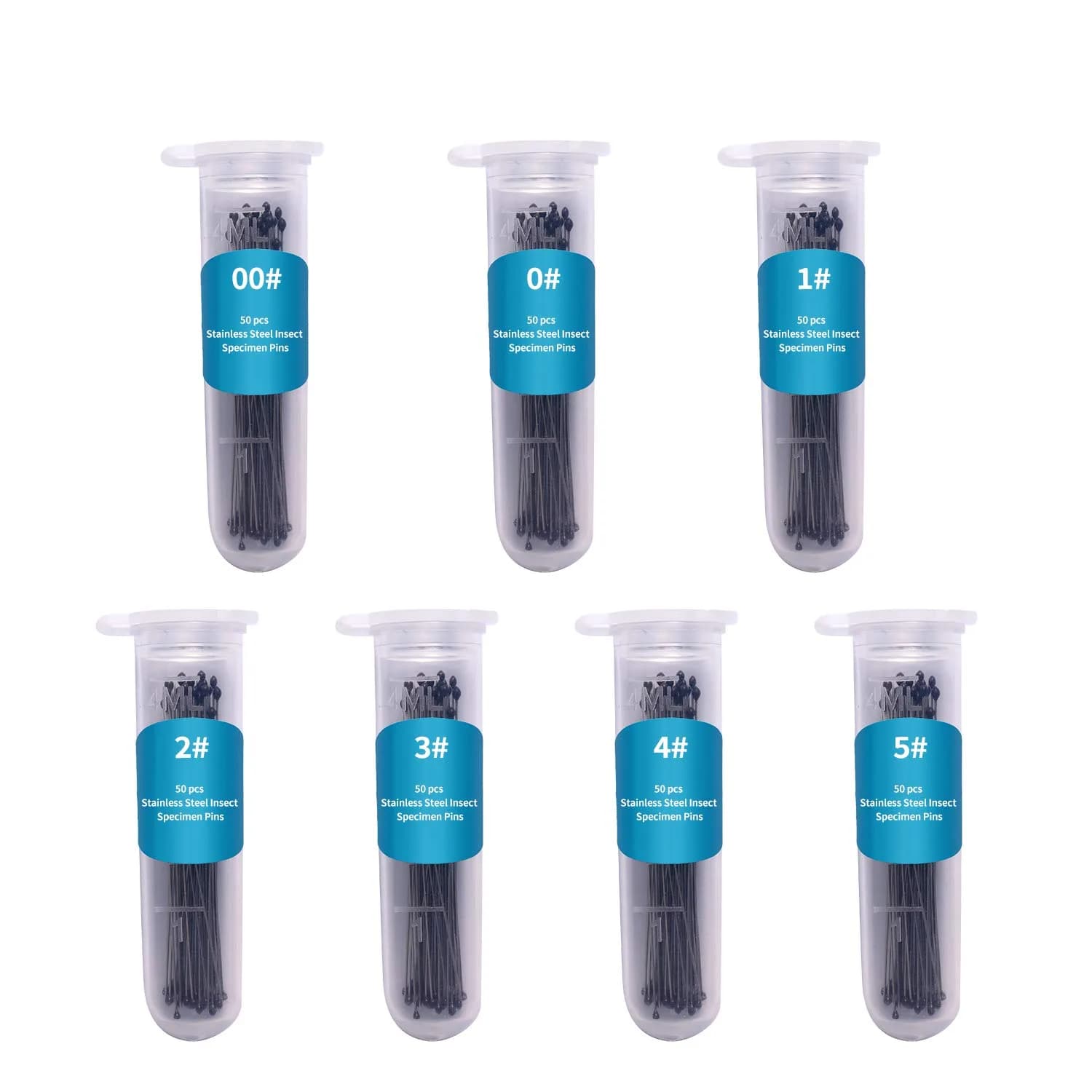 Fpxnb Stainless Steel Insect Pins 350 Pcs (40mm Length, 0.27-0.71mm Diameter) | Entomology Specimen Needles - main product image
