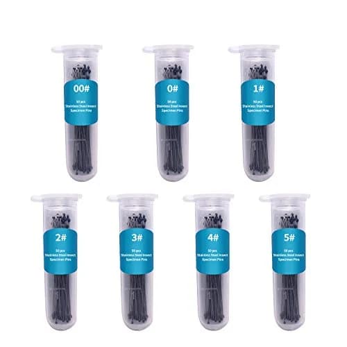 Fpxnb Stainless Steel Insect Pins 350 Pcs (40mm Length, 0.27-0.71mm Diameter) | Entomology Specimen Needles thumbnail 1