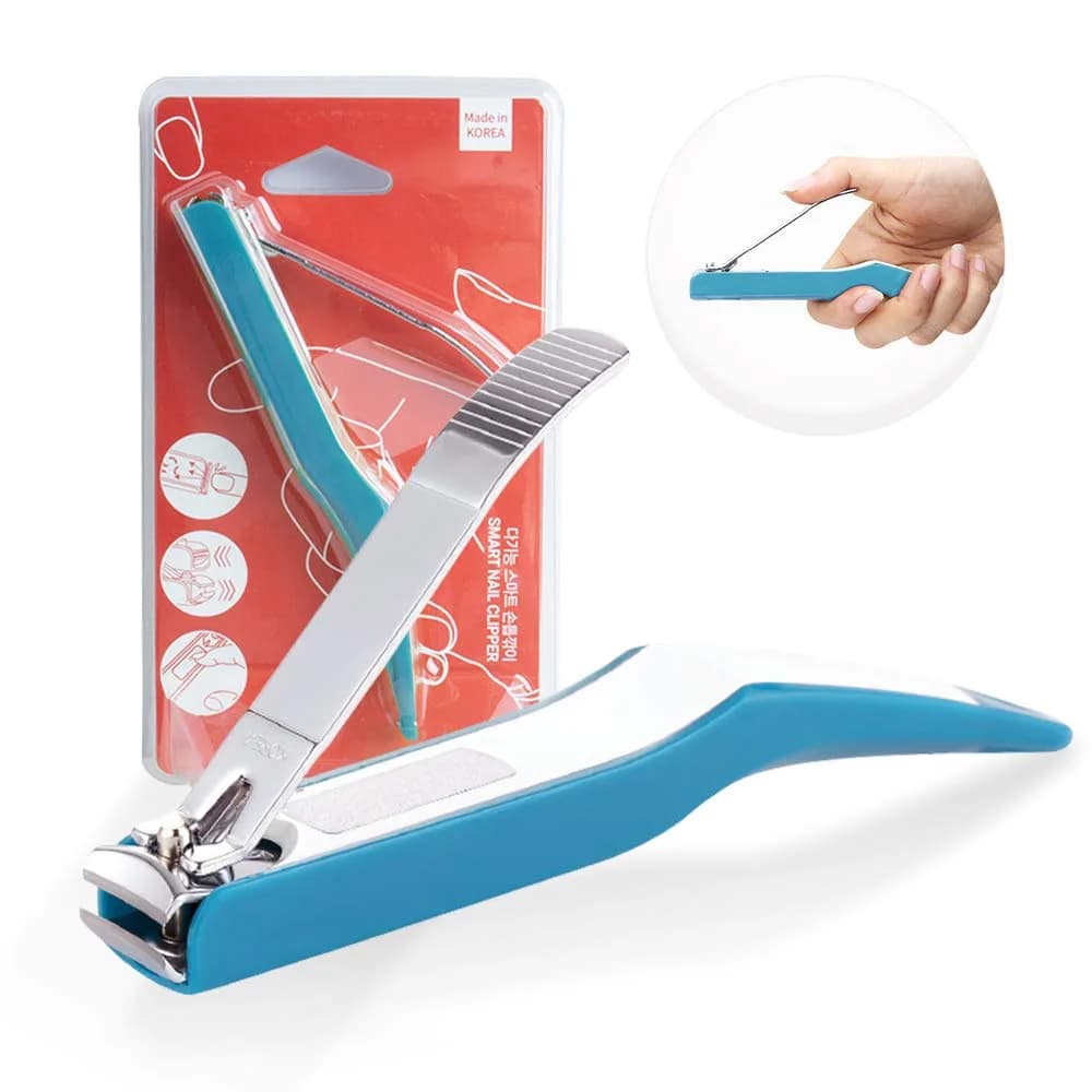 ROYAL Smart Nail Clipper with Catcher & Curved Blades, Aqua Blue 45g (1.6 oz) | Effortless Fingernail Trimming - main product image