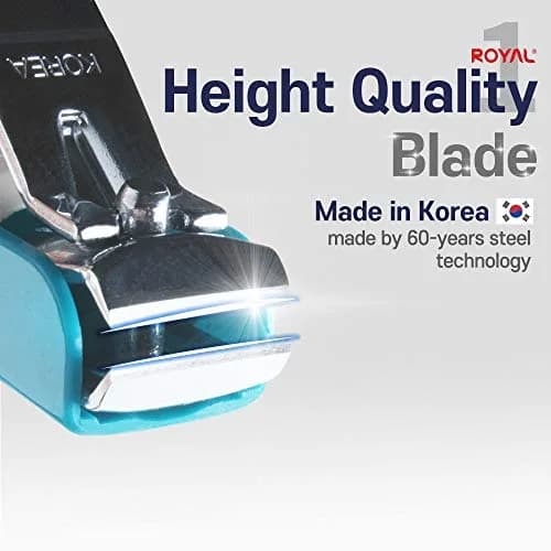 ROYAL Smart Nail Clipper with Catcher & Curved Blades, Aqua Blue 45g (1.6 oz) | Effortless Fingernail Trimming thumbnail 2