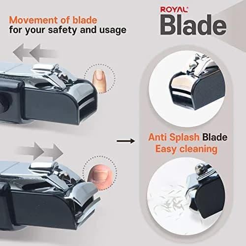 ROYAL Smart Nail Clipper with Catcher & Magnifier, Black - 50g (0.11 lb) | Curved Blades for Effortless Trimming thumbnail 4