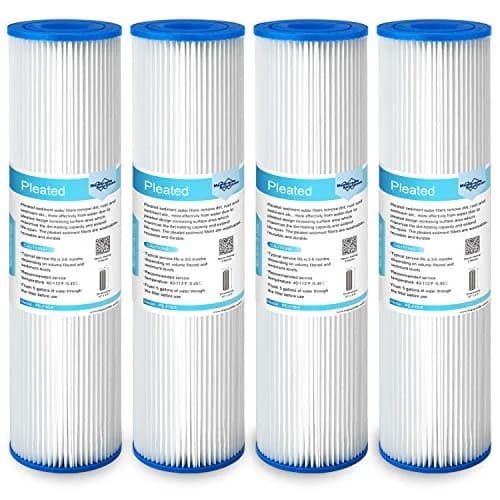 Membrane Solutions 5 Micron 10"x2.5" Pleated Sediment Water Filter | Universal Fit, Efficient Filtration, Washable, 3-Month Service thumbnail 1