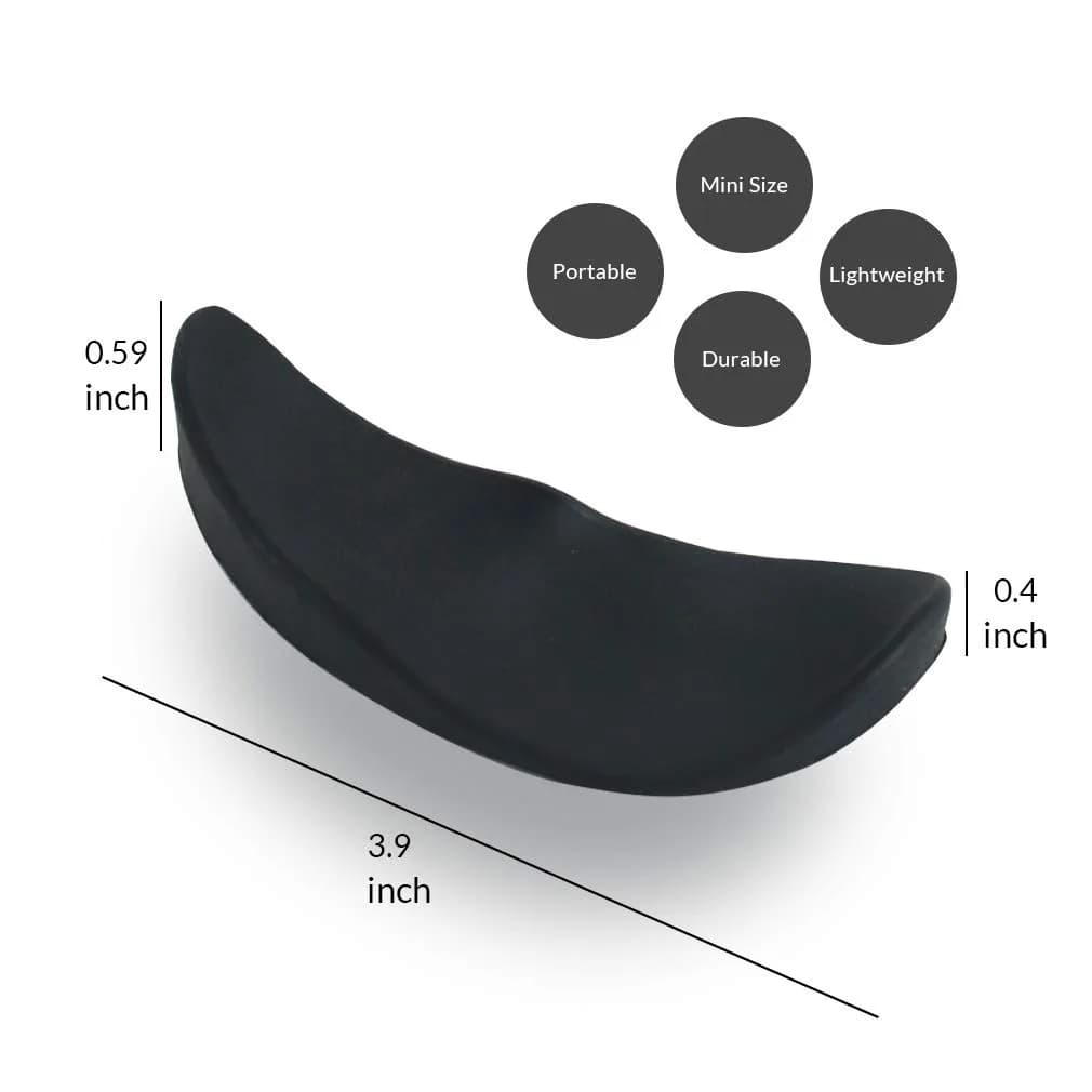 Aosome Ergonomic Mouse Wrist Rest Support Pad with Gliding Palm Rest & 4 Sliding Pads | Black, TPE Material - view 4