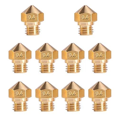 UMLIFE MK10 Nozzle Brass 0.4mm | 1.75mm Filament, M7 Thread, 10pcs for 3D Printer thumbnail 1