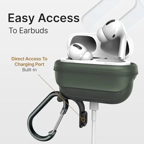 Catalyst Waterproof Case for AirPods Pro 2nd Gen & 1st Gen | Waterproof, Drop-Proof, Wireless Charging | Army Green thumbnail 7