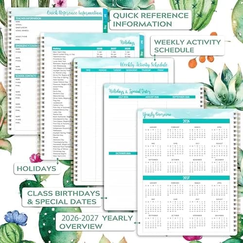 MaaIbok Teacher Planner 2026-2027 | Academic Schedule & Quotes, 8'' x 10'' thumbnail 5