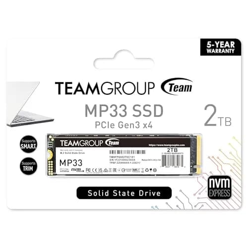 TEAMGROUP MP33 2TB NVMe SSD | PCIe Gen3x4, 1800MB/s Read & 1500MB/s Write, M.2 2280, High-Speed Storage thumbnail 5