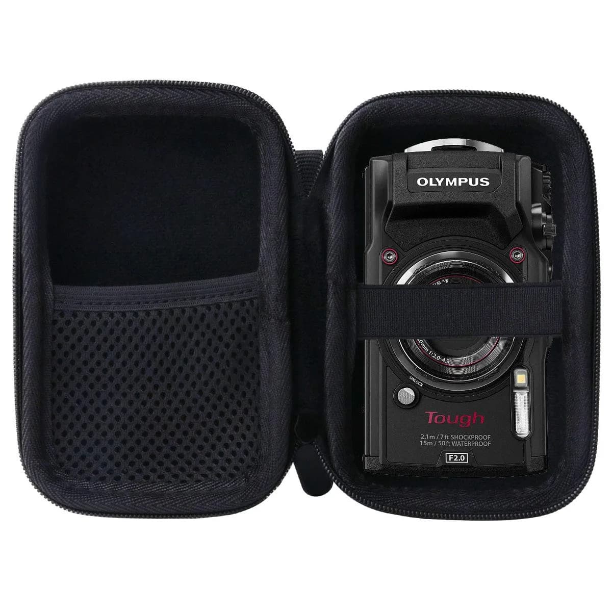 WERJIA Hard Carrying Case for Olympus Tough TG-7/TG-6/TG-5/TG-4 Digital Camera | 15.5cm (6.1in) x 10.5cm (4.1in) x 6.2cm (2.4in) - main product image