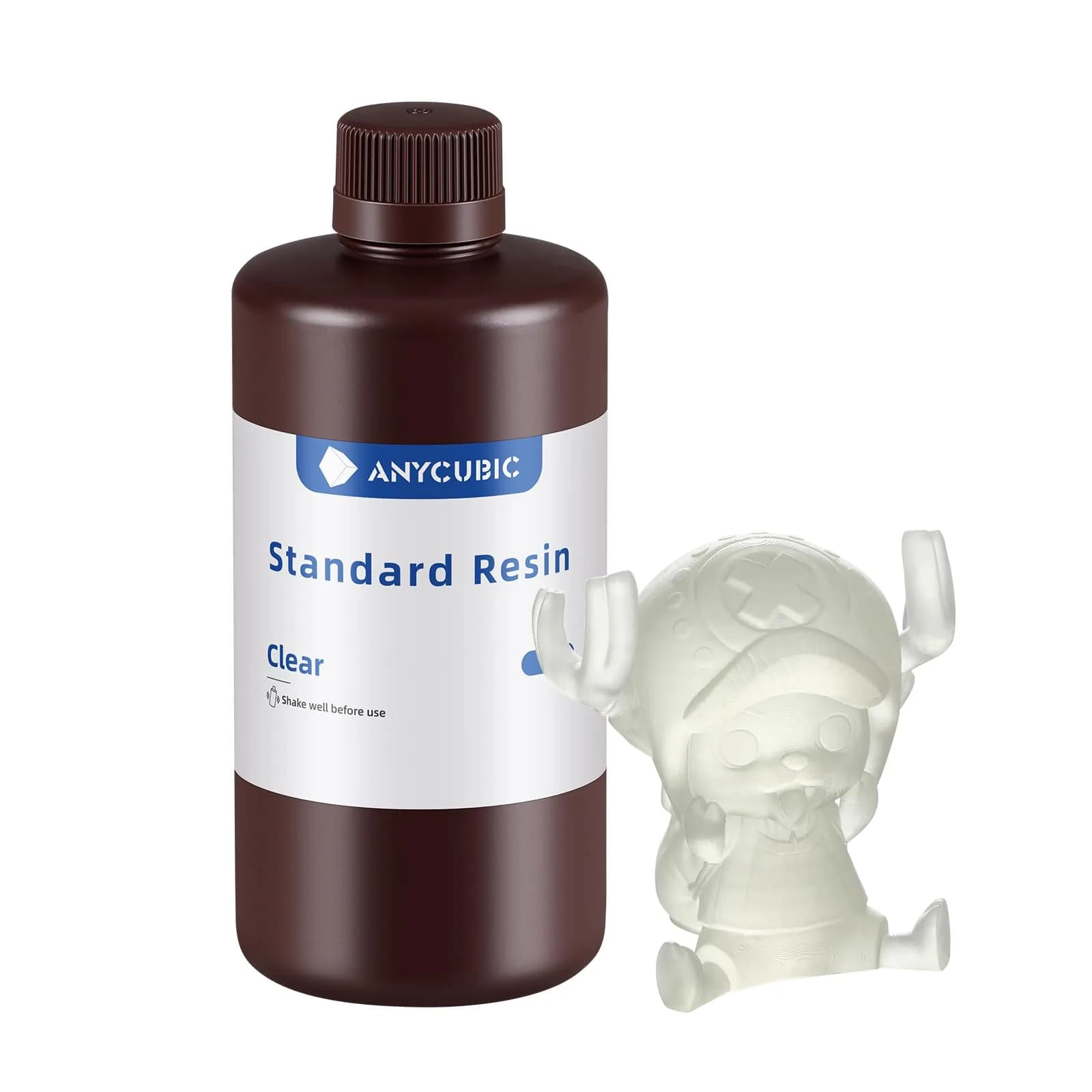 ANYCUBIC Clear 3D Printer Resin 1kg (35.27 oz) | High Precision Fast Curing UV Photopolymer Resin for LCD 3D Printing - main product image
