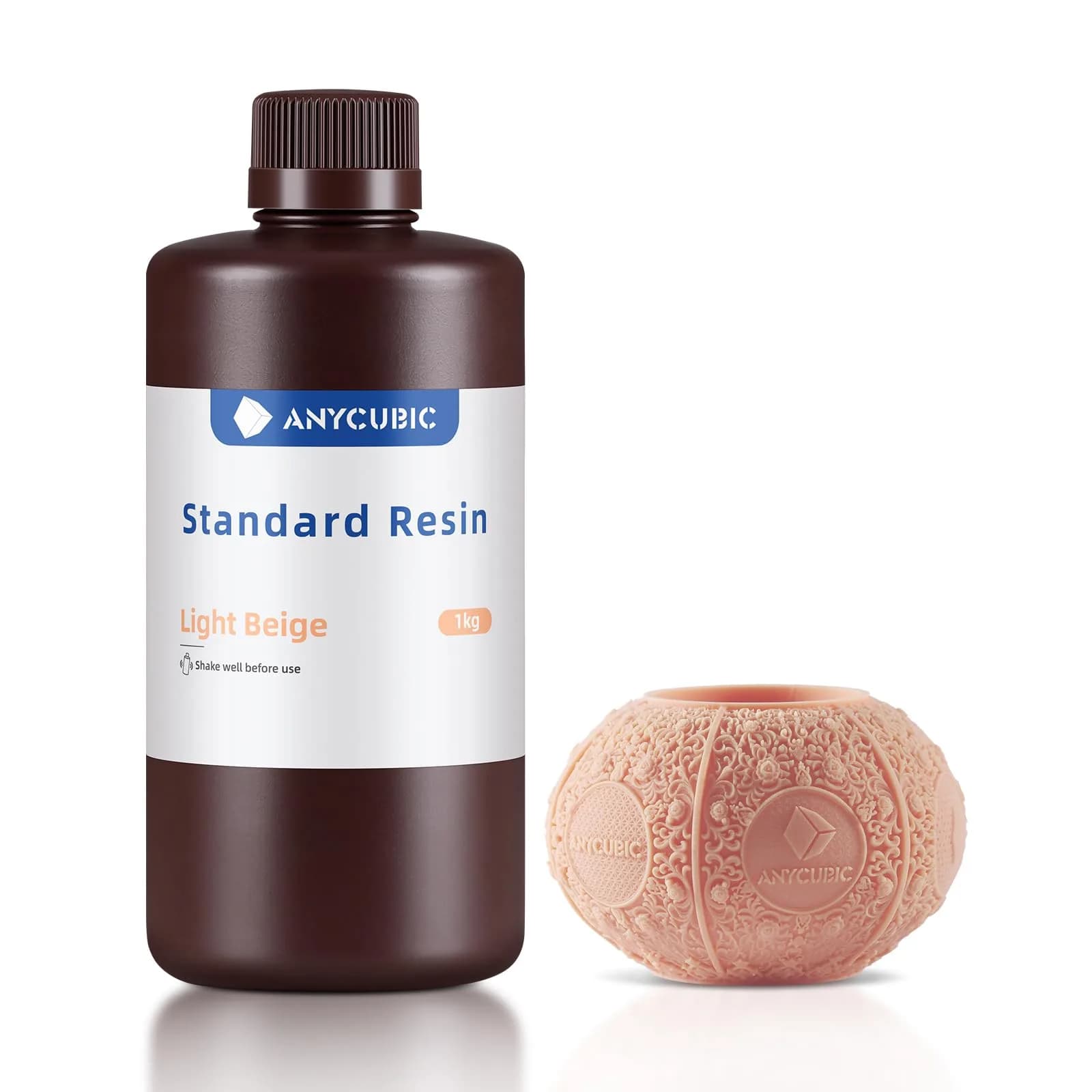 ANYCUBIC 3D Printer Resin, 1kg Light Beige | High Precision Fast Curing Photopolymer Resin for LCD 3D Printing