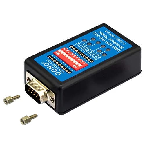 OONO RS232 Breakout Tester LED Monitor, DB9 Male to Female | Serial Data Link Test Device thumbnail 4