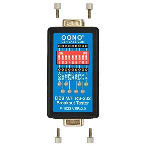 OONO RS232 Breakout Tester LED Monitor, DB9 Male to Female | Serial Data Link Test Device thumbnail 5