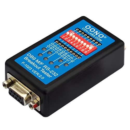 OONO RS232 Breakout Tester LED Monitor, DB9 Male to Female | Serial Data Link Test Device thumbnail 3