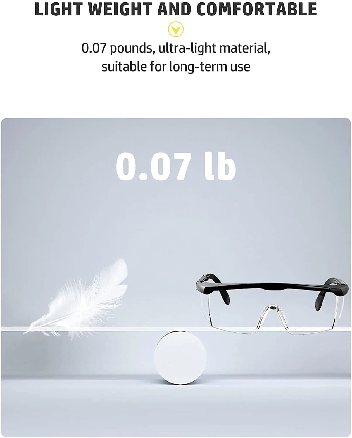 mozeeda 3 Pack Safety Glasses with Anti-Fog & Scratch-Resistant Lenses | Clear Wraparound Goggles for Work & Lab - view 6