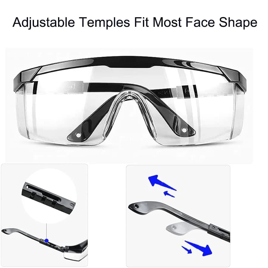 mozeeda 3 Pack Safety Glasses with Anti-Fog & Scratch-Resistant Lenses | Clear Wraparound Goggles for Work & Lab thumbnail 3