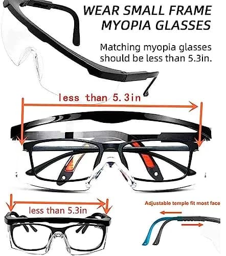 mozeeda 5-Pack Safety Glasses Goggles with Anti-Fog & Anti-Scratch Lenses | Clear Vision for Men & Women thumbnail 5