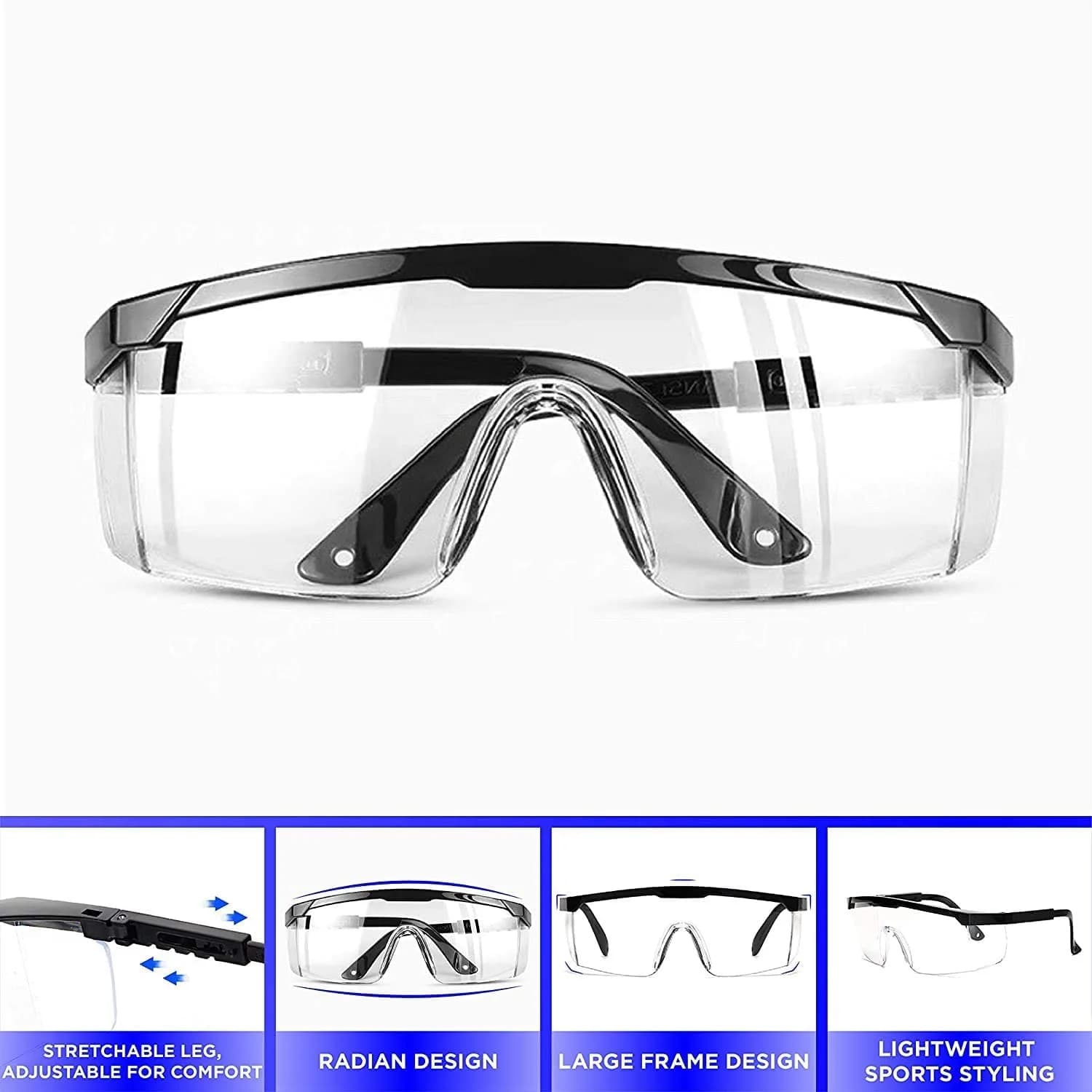 mozeeda 5-Pack Safety Glasses Goggles with Anti-Fog & Anti-Scratch Lenses | Clear Vision for Men & Women - view 6