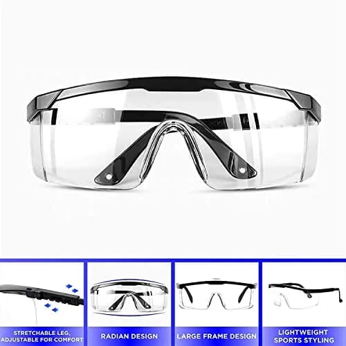 mozeeda 5-Pack Safety Glasses Goggles with Anti-Fog & Anti-Scratch Lenses | Clear Vision for Men & Women thumbnail 6