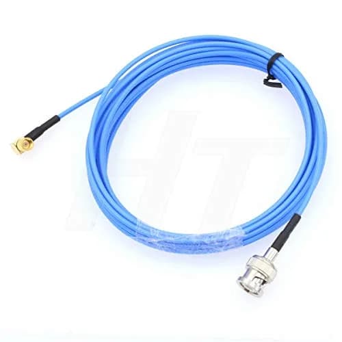 HangTon BNC Male to 90-Degree Microdot 10-32 Angled Cable 5m (16.4 ft) | For Accelerometer Transducer Acoustic Vibration Test thumbnail 1