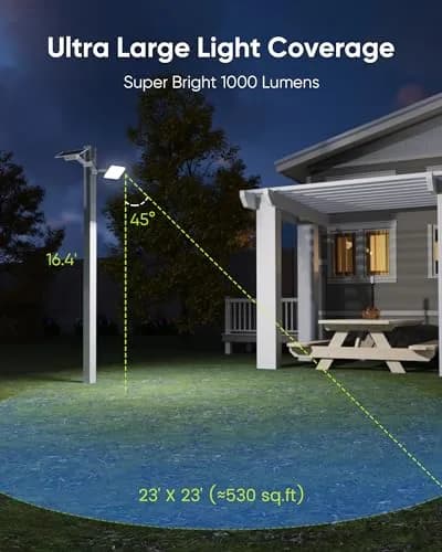 JACKYLED 1000 Lumen 299 LED Solar Dusk to Dawn Light Outdoor Gray 2 Pack | Waterproof Wall Mount Security Light thumbnail 5