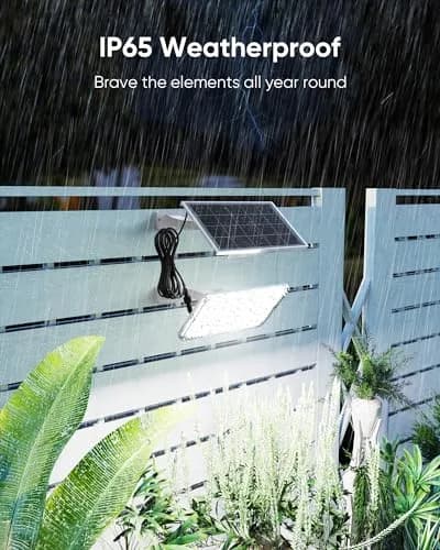 JACKYLED 1000 Lumen 299 LED Solar Dusk to Dawn Light Outdoor Gray 2 Pack | Waterproof Wall Mount Security Light thumbnail 6